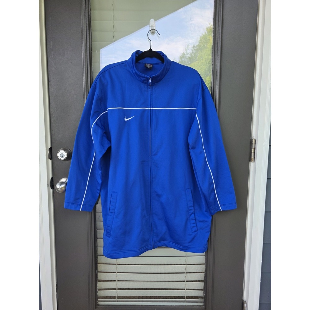 Nike Team Jacket Mens Blue Zip Up Lightweight Active Wear Large-XL